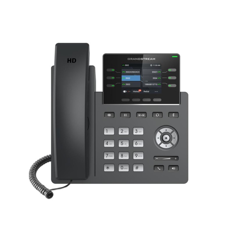 Grandstream Ip Phone Black 4 Lines Tft